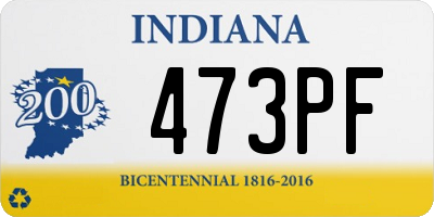 IN license plate 473PF