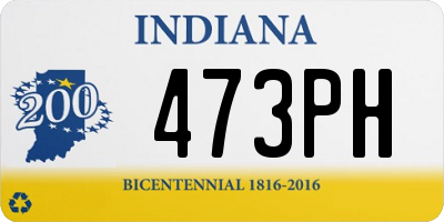 IN license plate 473PH