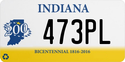 IN license plate 473PL