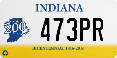 IN license plate 473PR