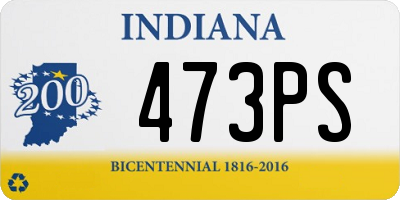 IN license plate 473PS