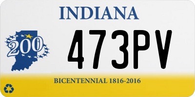 IN license plate 473PV