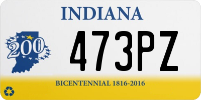 IN license plate 473PZ