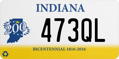 IN license plate 473QL