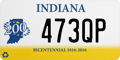 IN license plate 473QP