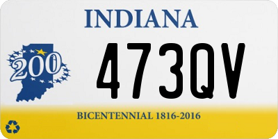 IN license plate 473QV