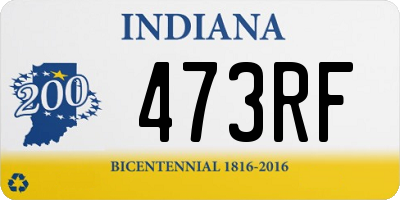 IN license plate 473RF