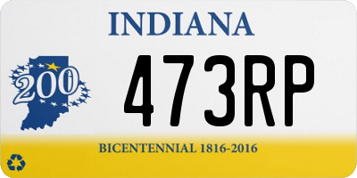 IN license plate 473RP