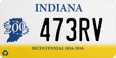 IN license plate 473RV