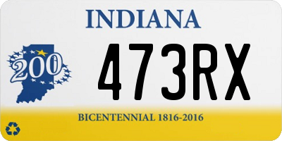 IN license plate 473RX