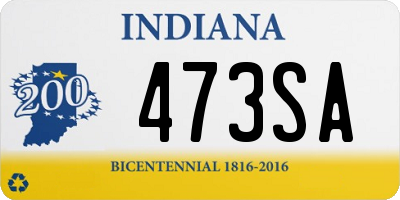 IN license plate 473SA