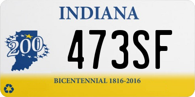 IN license plate 473SF