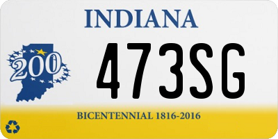 IN license plate 473SG