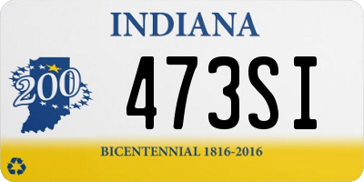 IN license plate 473SI