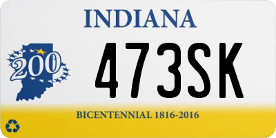 IN license plate 473SK