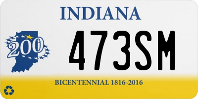 IN license plate 473SM