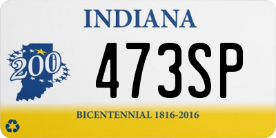 IN license plate 473SP