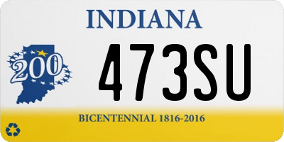 IN license plate 473SU