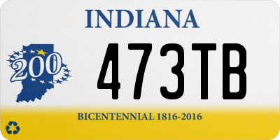 IN license plate 473TB