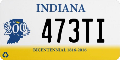 IN license plate 473TI