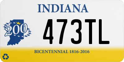 IN license plate 473TL