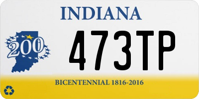 IN license plate 473TP