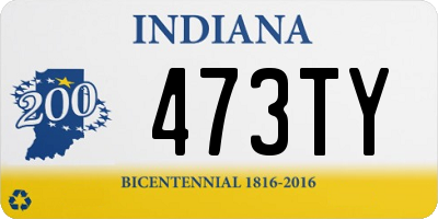 IN license plate 473TY