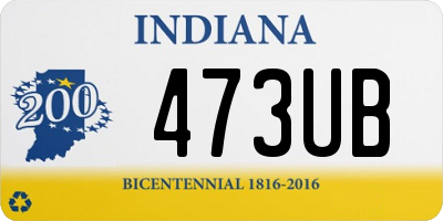 IN license plate 473UB