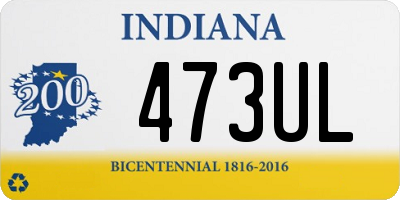 IN license plate 473UL