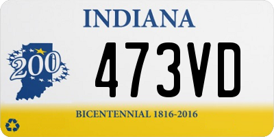 IN license plate 473VD