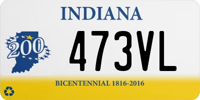 IN license plate 473VL