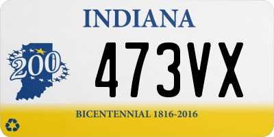 IN license plate 473VX