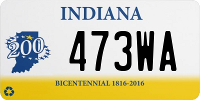 IN license plate 473WA