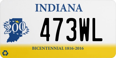 IN license plate 473WL