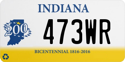IN license plate 473WR