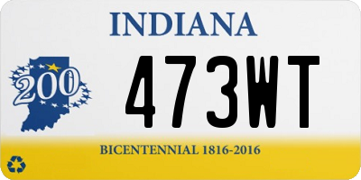 IN license plate 473WT