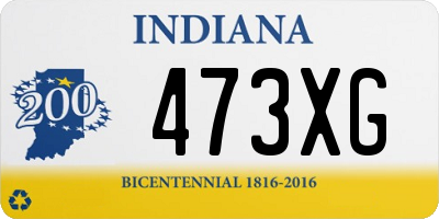 IN license plate 473XG