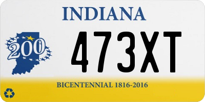 IN license plate 473XT