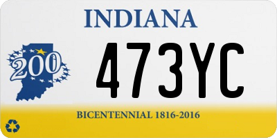 IN license plate 473YC