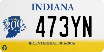 IN license plate 473YN