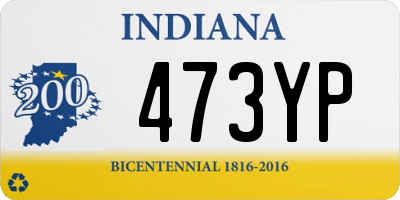 IN license plate 473YP