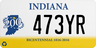 IN license plate 473YR