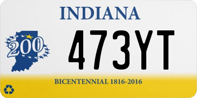 IN license plate 473YT