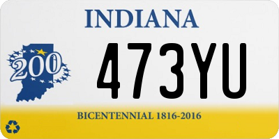 IN license plate 473YU