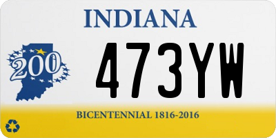 IN license plate 473YW