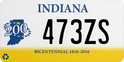 IN license plate 473ZS