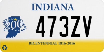 IN license plate 473ZV