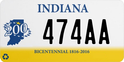 IN license plate 474AA