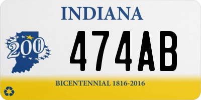 IN license plate 474AB