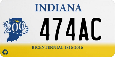 IN license plate 474AC